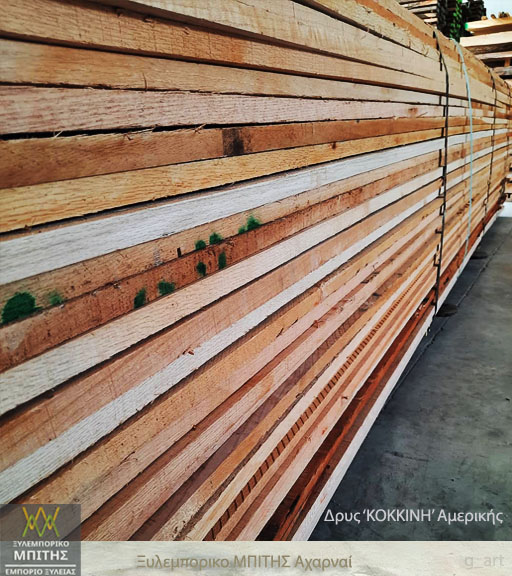 κόκκινη δρυς μασίφ ξυλεία